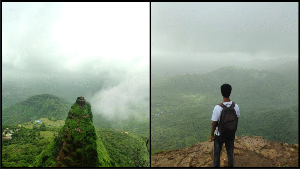 Prabalgad - A escape in the Clouds. kalavanti and matheran hills view from prabalgad