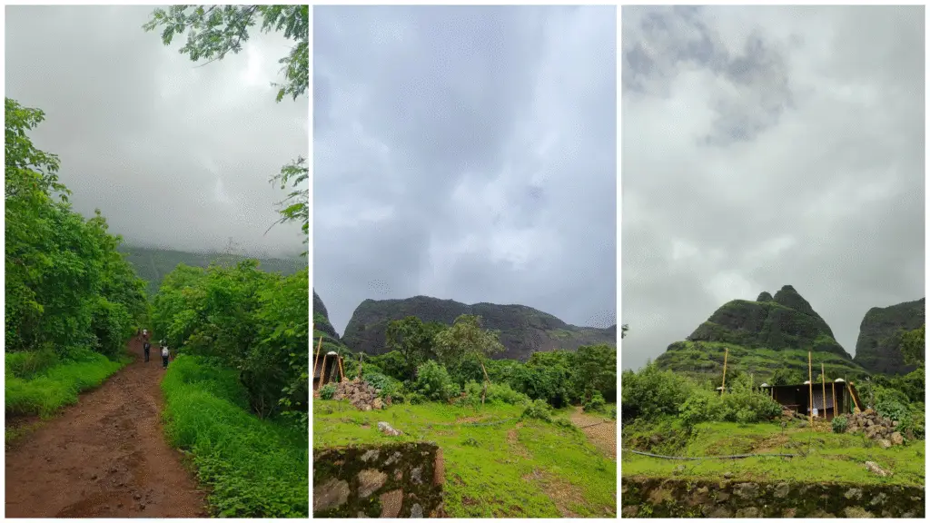 Prabalgad - A escape in the Clouds. photo collage of prabalgad route